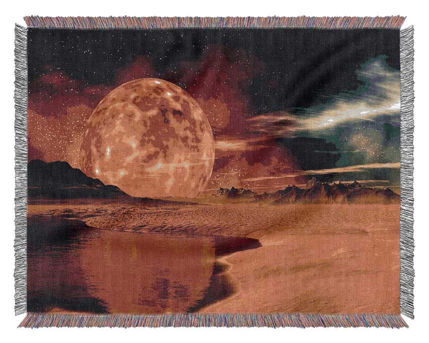 The Sun On Mars Woven Blanket