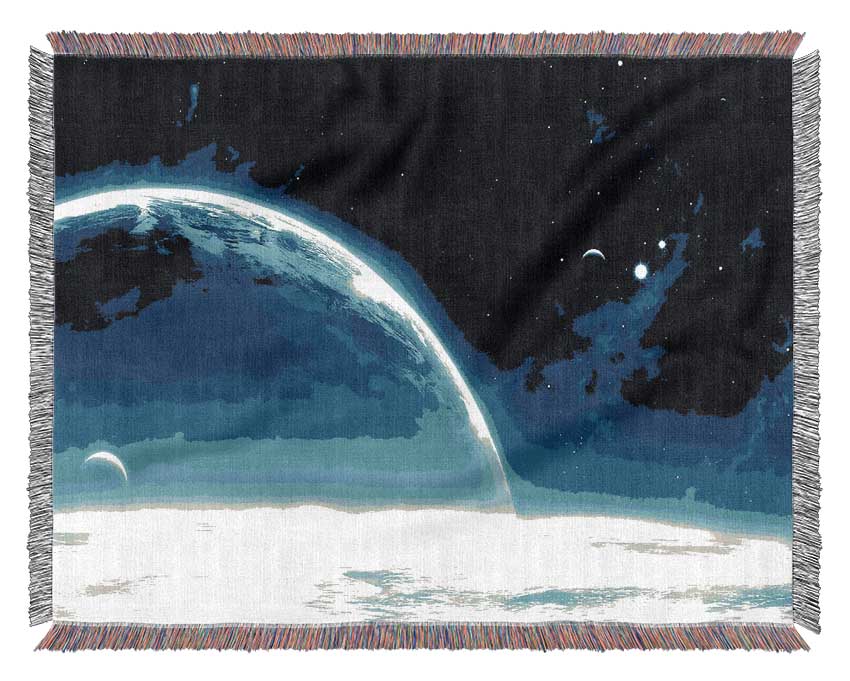 Blue Planet Horizon Woven Blanket