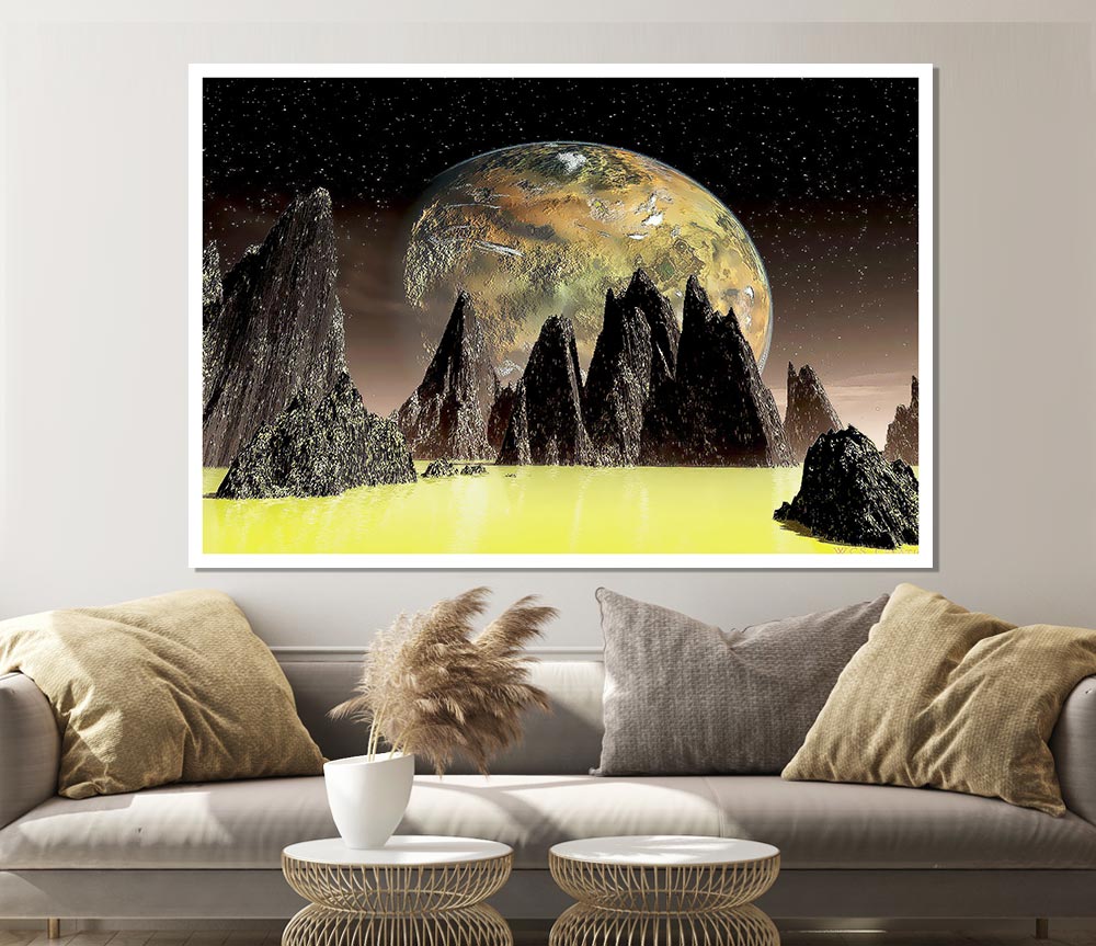 Life On A Distant Planet Print Poster Wall Art