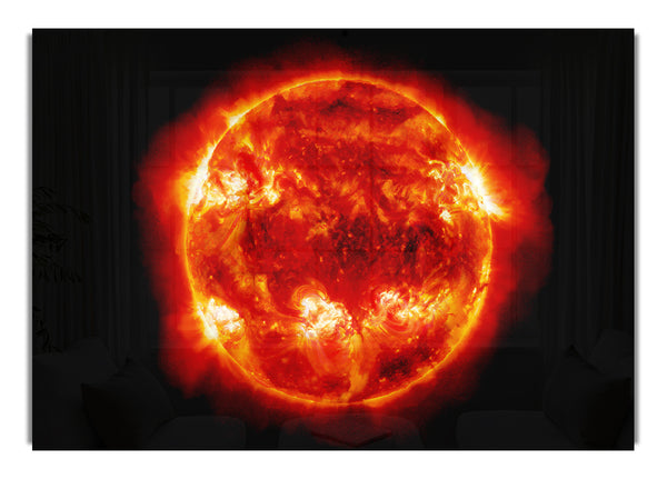 Rote Sonne Feuer Glühen
