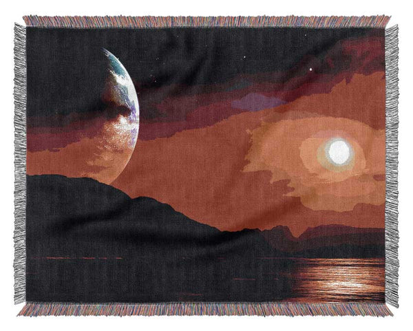 Aliens Planet Woven Blanket