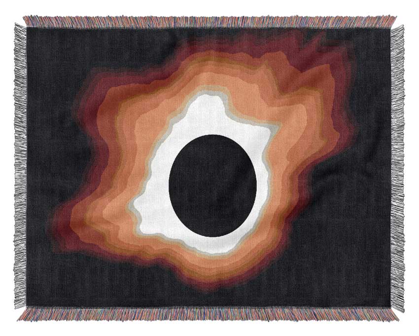 Blazing Sun Behind The Eclipse Woven Blanket