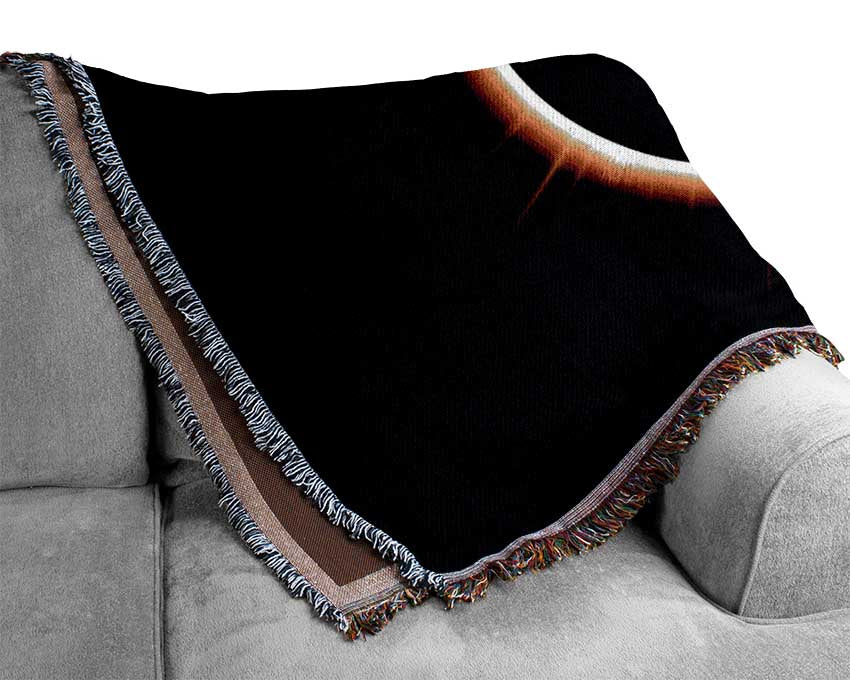 Solar Eclipse Of The Sun Woven Blanket