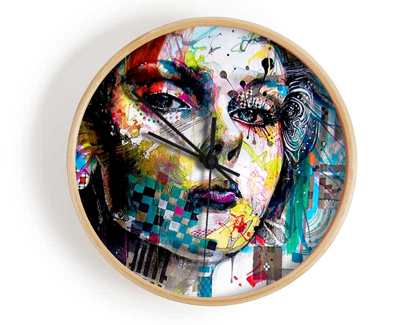 Girl Colours Clock - Wallart-Direct UK