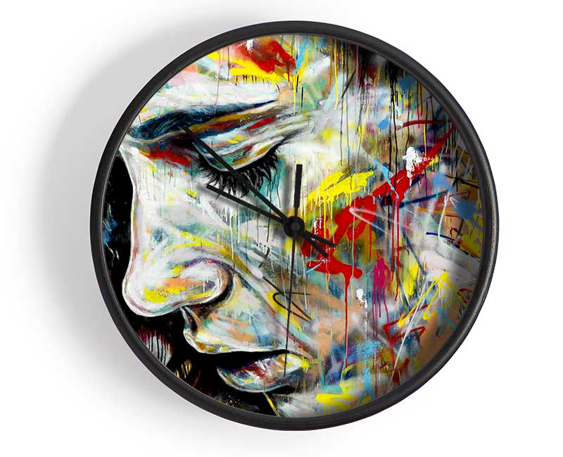 Colourful Woman Clock - Wallart-Direct UK