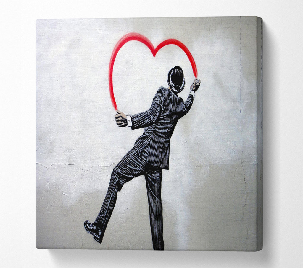 A Square Canvas Print Showing Business Love Square Wall Art