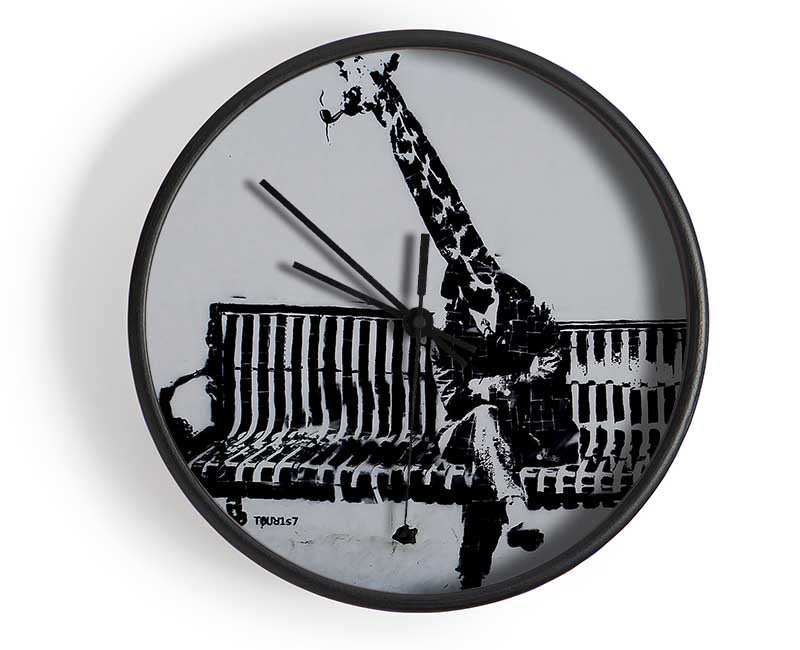 Giraffe Graffiti Clock - Wallart-Direct UK