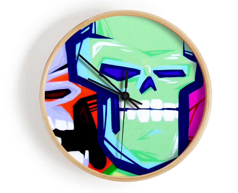 Skull Heads Clock - Wallart-Direct UK