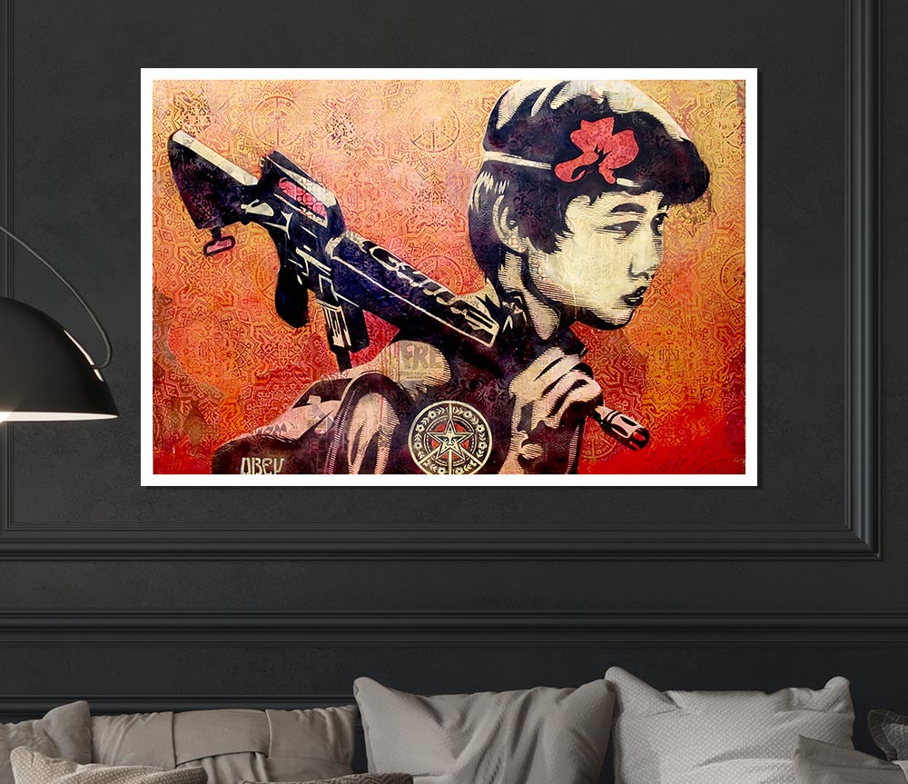Child Soldier Print Poster Wall Art