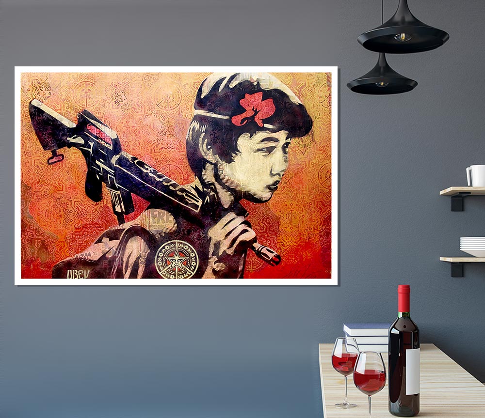 Child Soldier Print Poster Wall Art