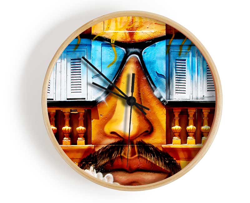 Graffiti Mexican Man Clock - Wallart-Direct UK