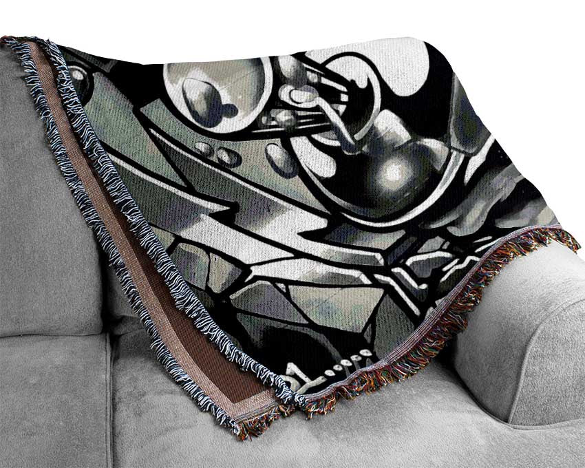 Spray Can Kid Woven Blanket