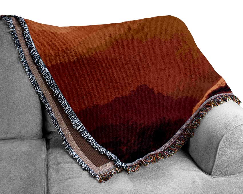 Sunsets Over Niagara Falls Woven Blanket