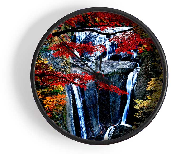 Waterfall Autumn Clock - Wallart-Direct UK