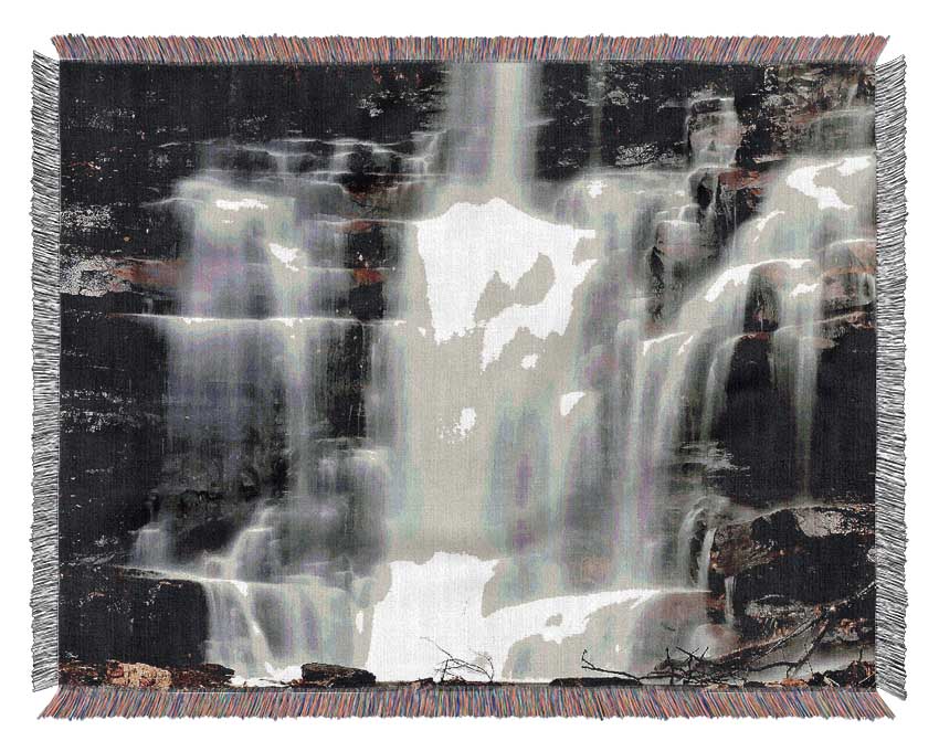 Natural Waterfalls Spill Woven Blanket