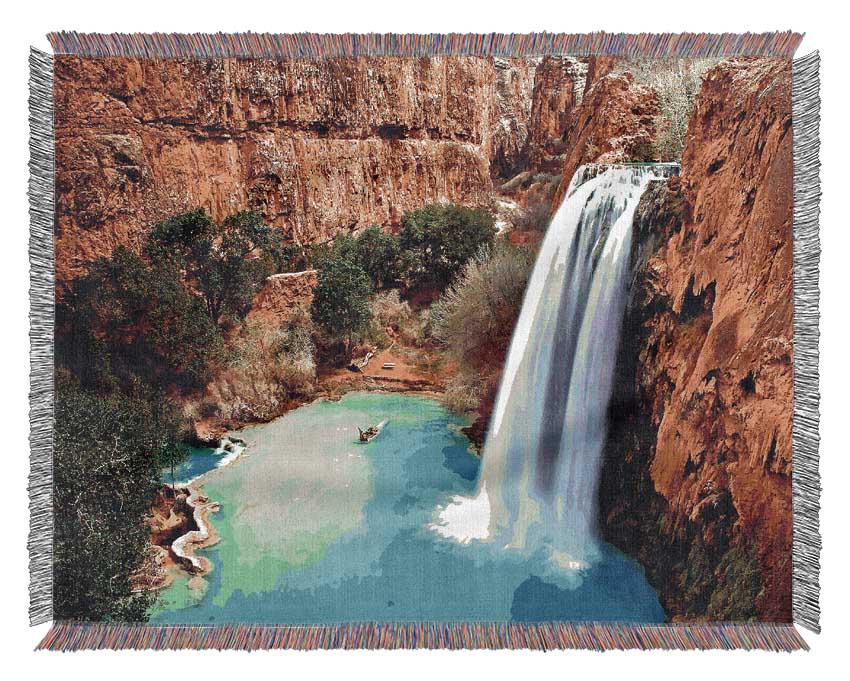 Arizona Waterfalls Woven Blanket