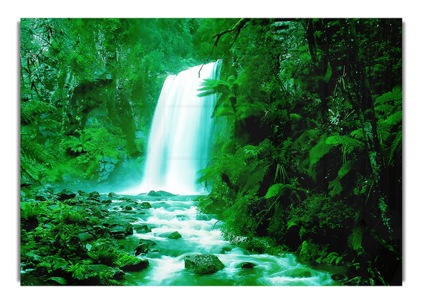 Green Forest Waterfall