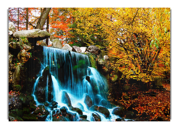 Der Herbstwald-Wasserfall