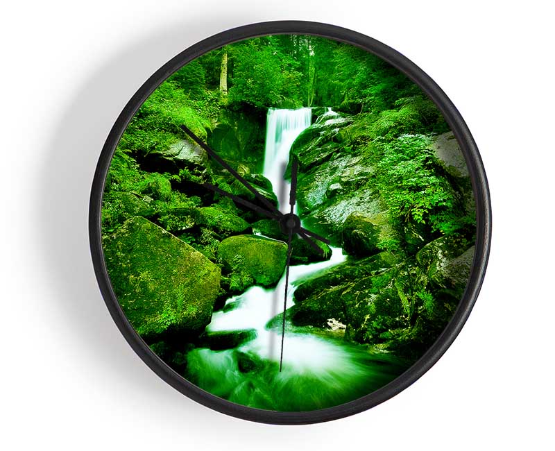 The Rocks In The Forest Stream Clock - Wallart-Direct UK