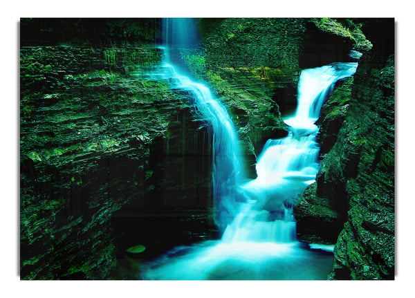 Der Felsformations-Wasserfall