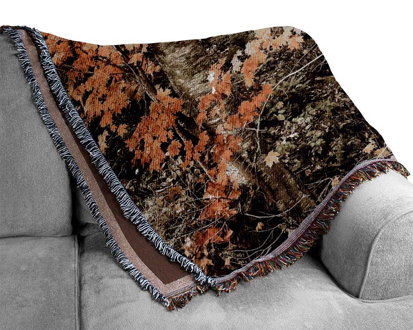 The Hidden Forest Stream Woven Blanket