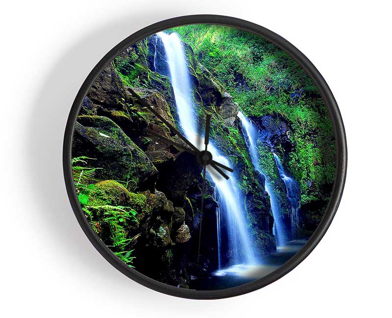 Waterfall Paradise Trio Clock - Wallart-Direct UK