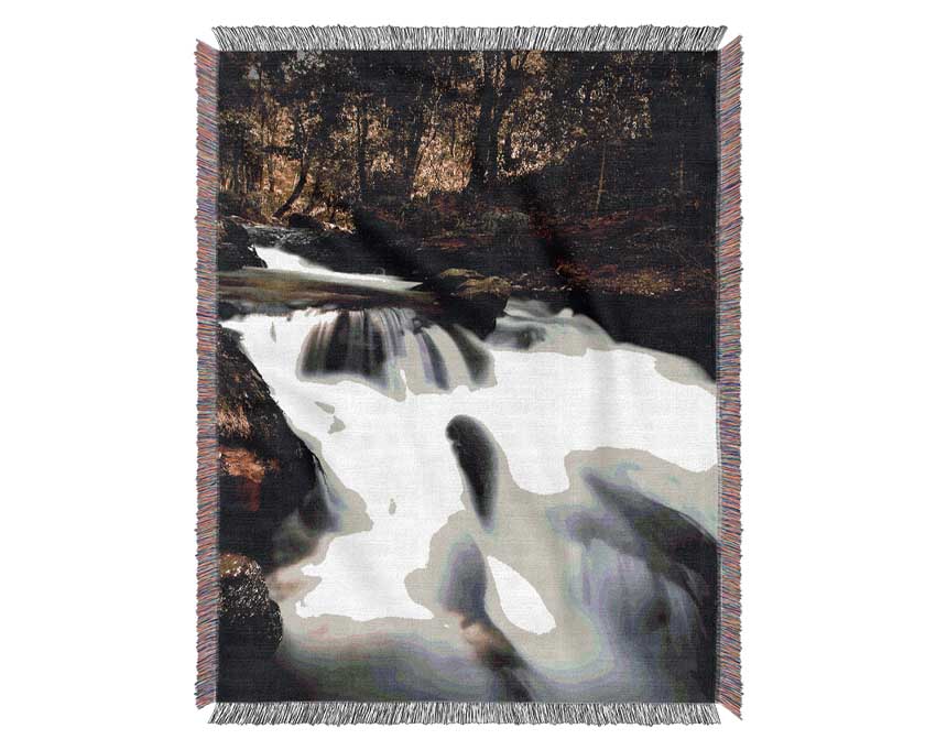 The Woodland Waterfall Woven Blanket