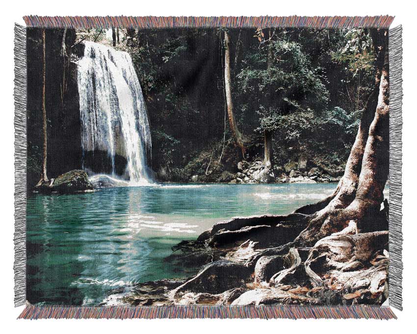 Paradise Waterfall Woven Blanket