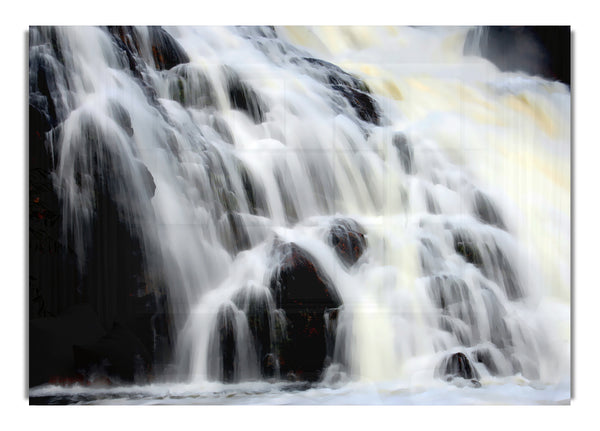 Gushing Waterfall Rocks