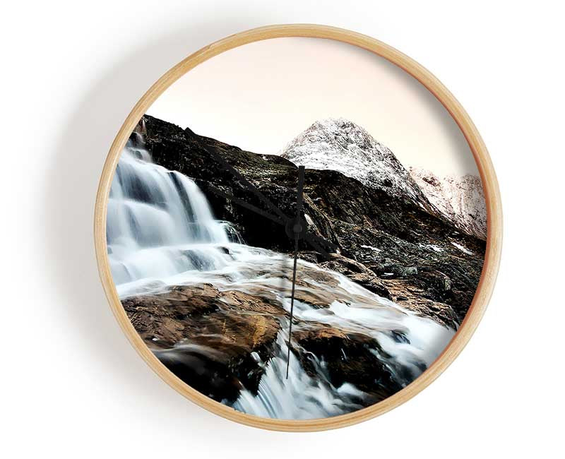 The Waterfall Mountain Clock - Wallart-Direct UK