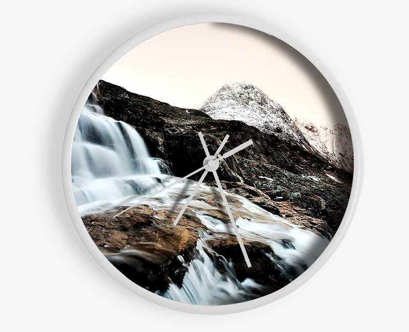 The Waterfall Mountain Clock - Wallart-Direct UK