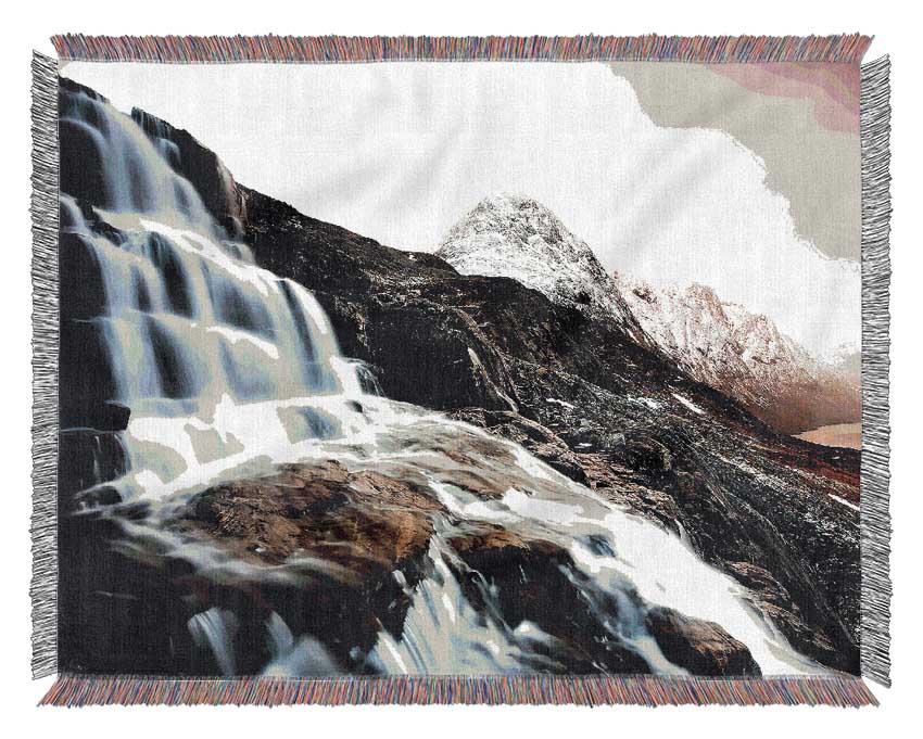 The Waterfall Mountain Woven Blanket