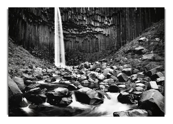 Wasserfall, Tal, Felsen, S~w