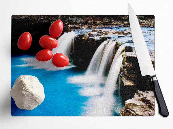 Flow Of The Waterfall Glass Chopping Board