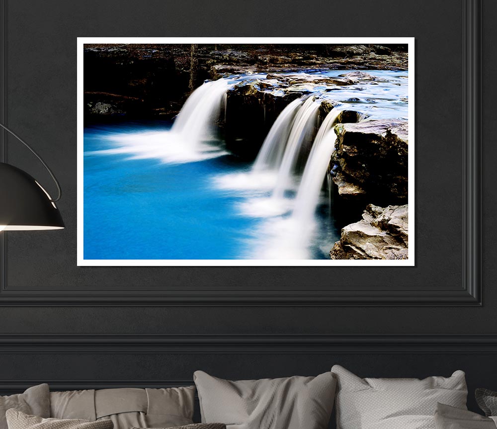 Flow Of The Waterfall Print Poster Wall Art