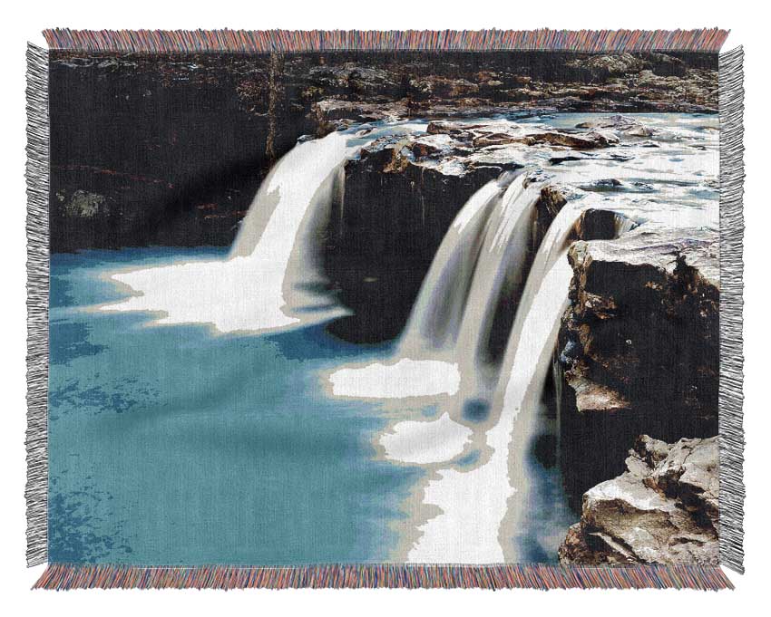 Flow Of The Waterfall Woven Blanket