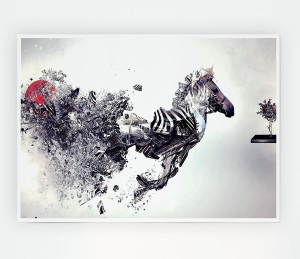 Abstract Zebra Print Poster Wall Art