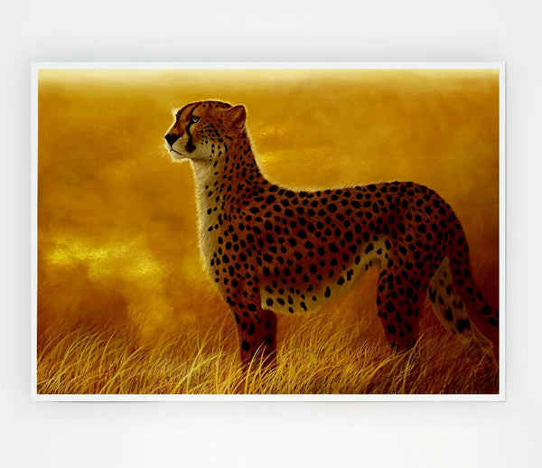 African Cheetah Print Poster Wall Art