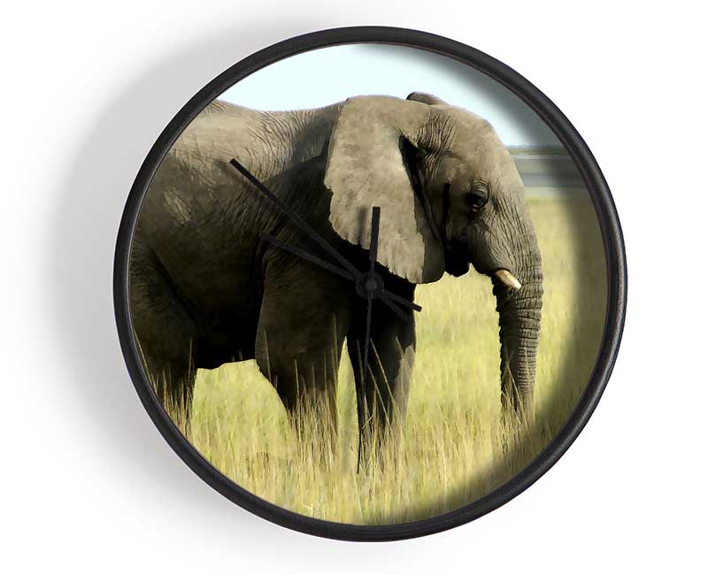 African Elephant Namibia Clock - Wallart-Direct UK