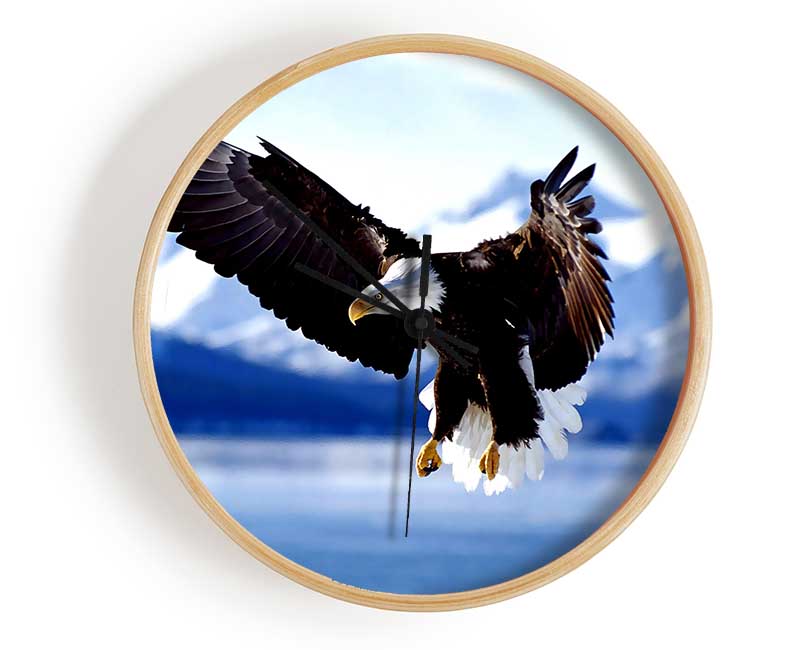 Bald Eagle In Flight Alaska Clock - Wallart-Direct UK