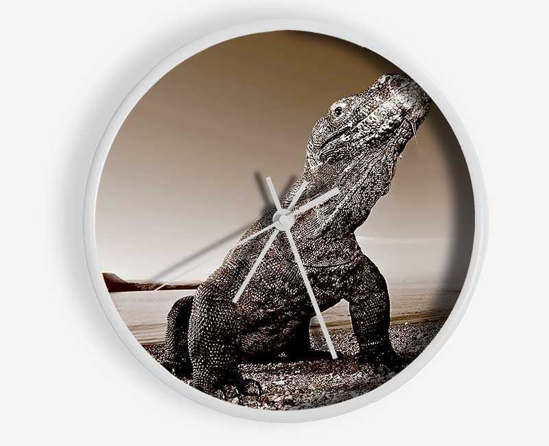 Beach Komodo Dragon Clock - Wallart-Direct UK