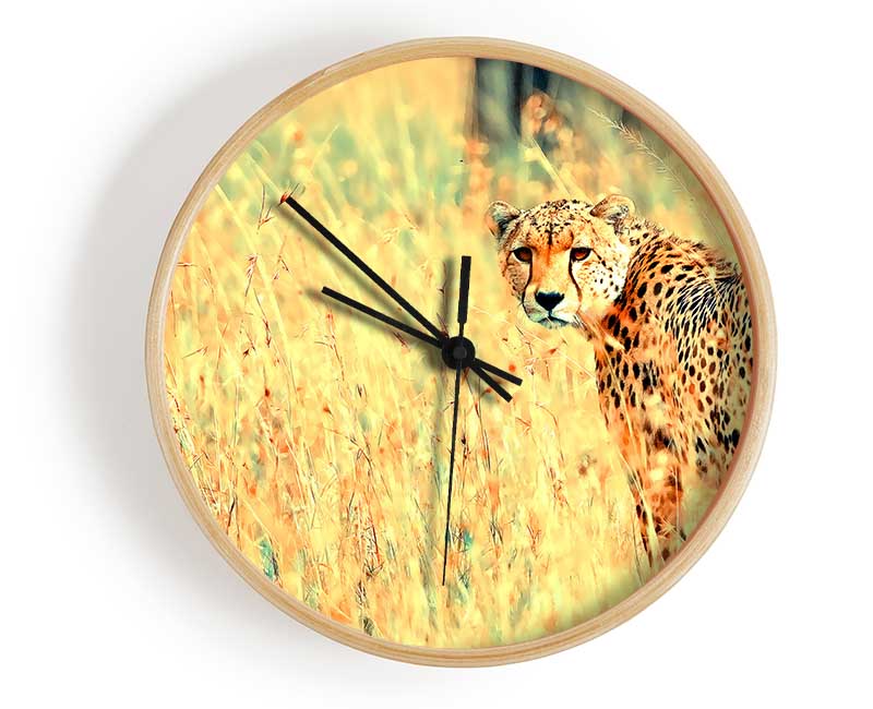 Beautiful Cheetah Clock - Wallart-Direct UK
