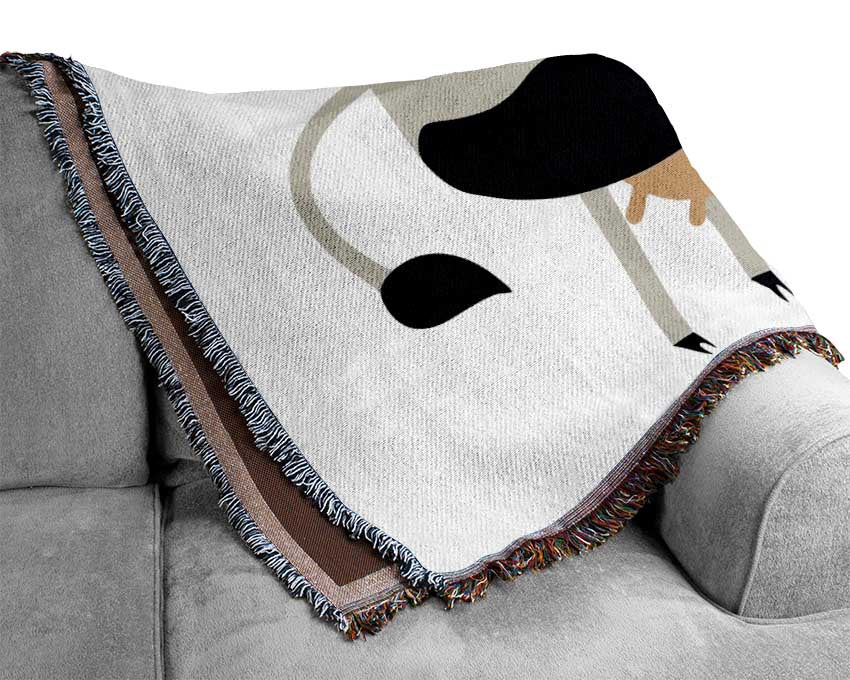 Cow Stare Woven Blanket