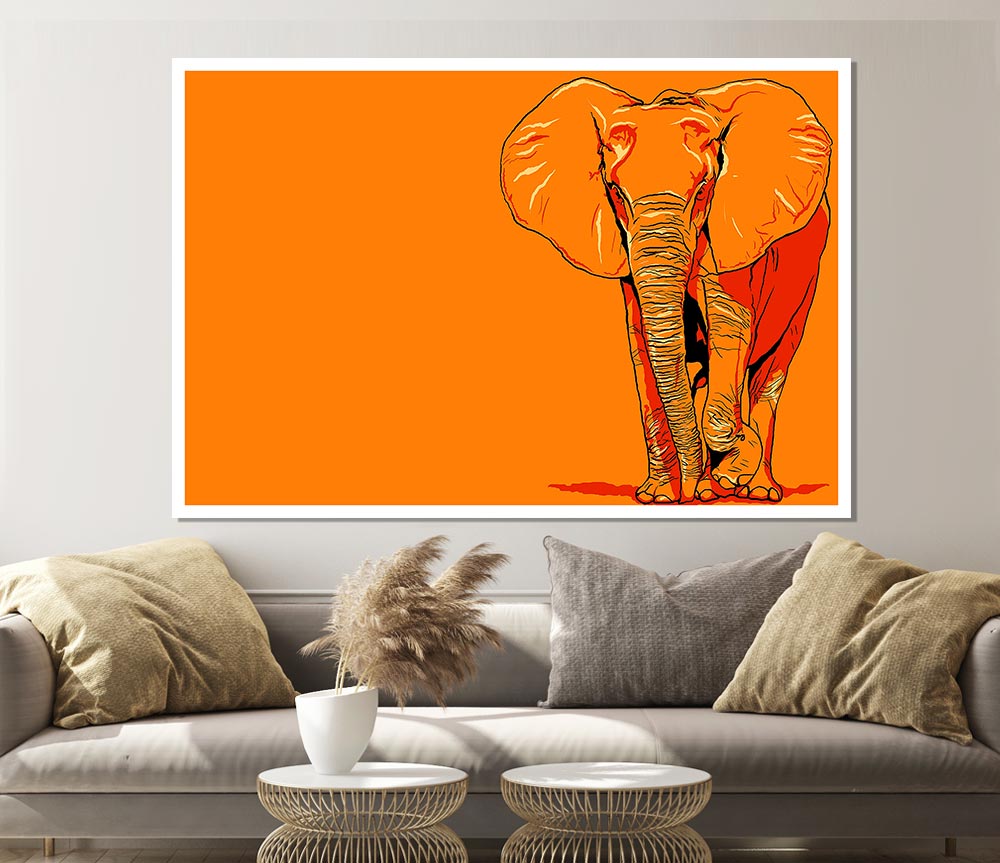 Elephant March Print Poster Wall Art