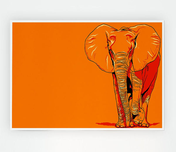 Elephant March Print Poster Wall Art