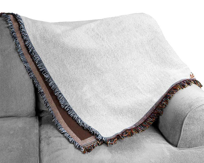 Flower Giraffe Woven Blanket