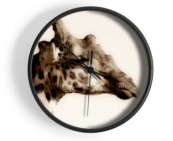 Giraffe Head Stare Clock - Wallart-Direct UK