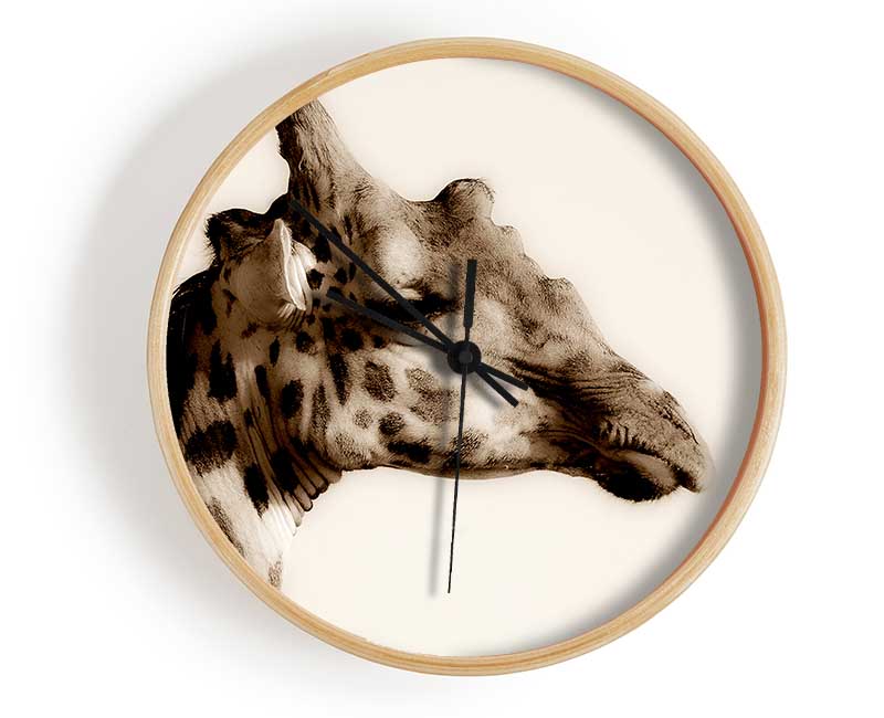 Giraffe Head Stare Clock - Wallart-Direct UK
