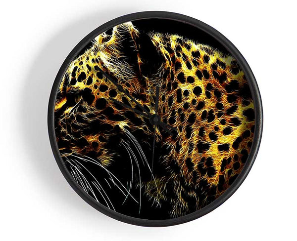 Golden Cheetah Clock - Wallart-Direct UK