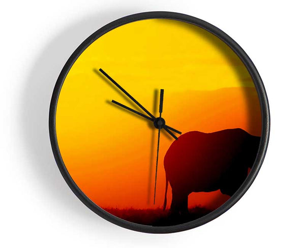 Golden Elephant Clock - Wallart-Direct UK